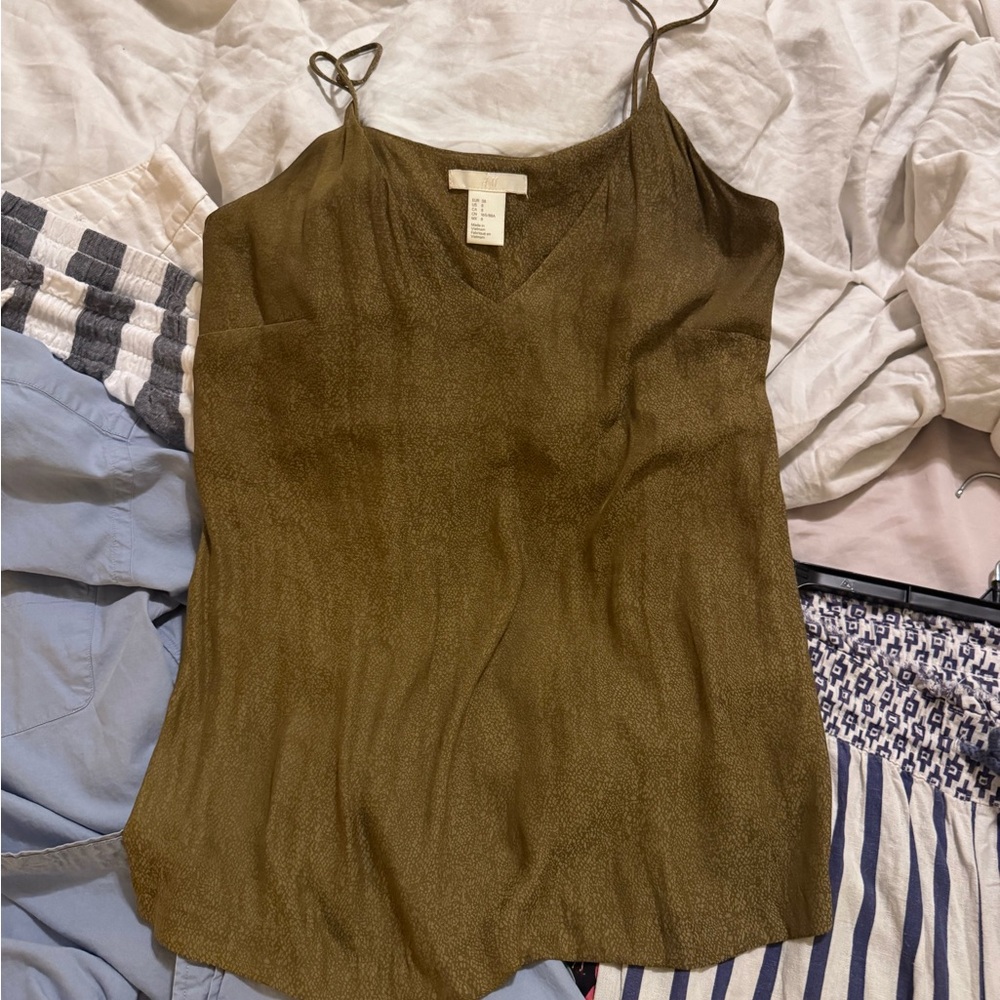 H&M Olive Camisole Top